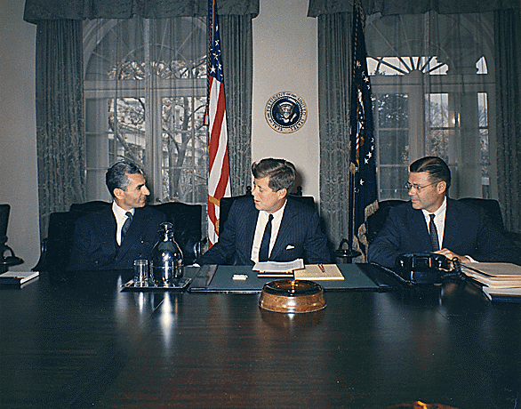 Iranian Shah Mohammad Reza with President Kennedy 