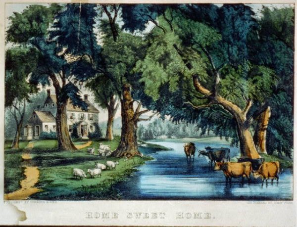 A Currier & Ives print called “Home Sweet Home”