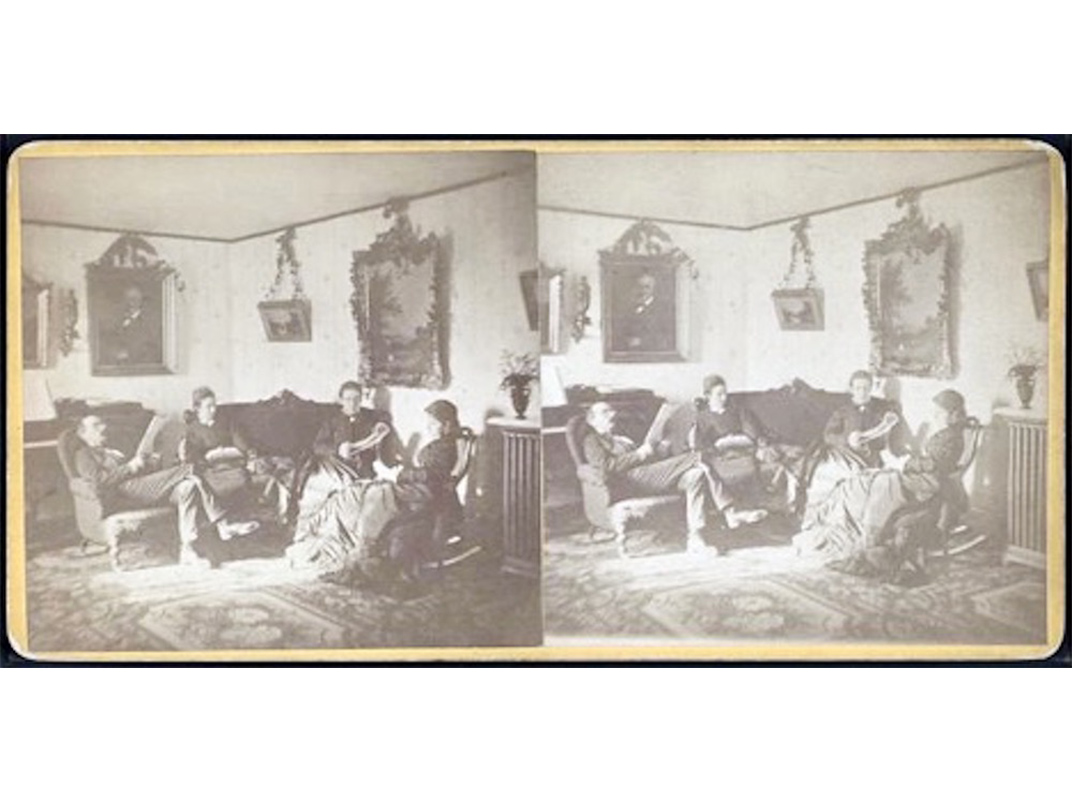 Parlor scene of G. Burk, Warwick, New York