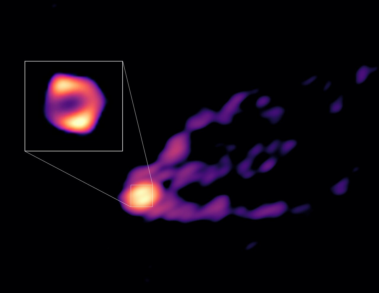 First-of-Its-Kind Image Captures a Black Hole's Shooting Jet | Smart News - Vimarsana News