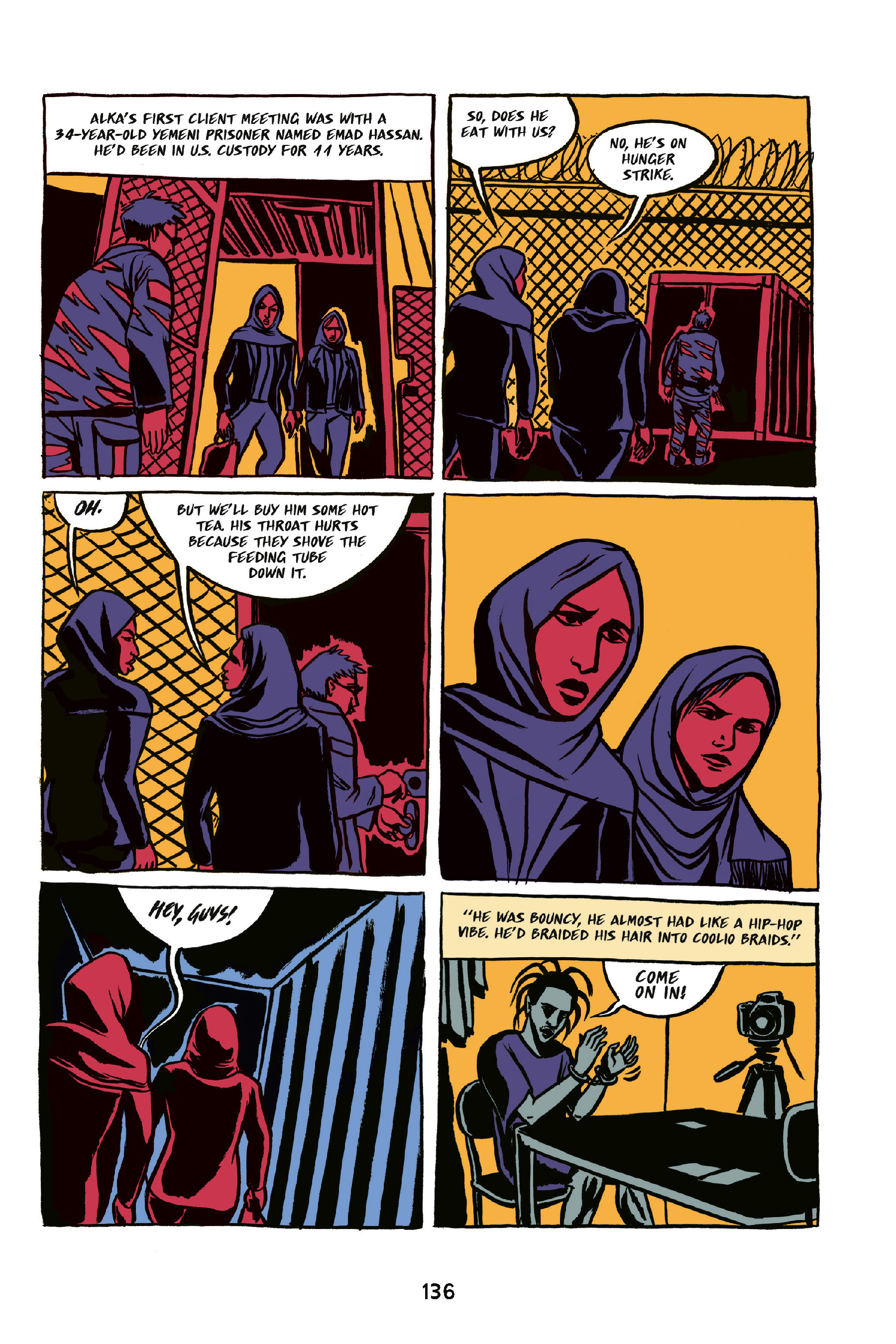 Page from Guantanamo Voices, edited by Sarah Mirk