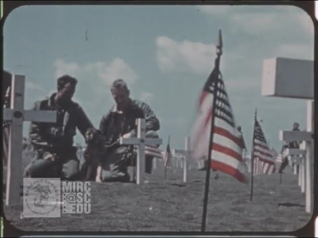 U.S. Marine Corps Archival Footage: 5th Div. Cemetery Dedication